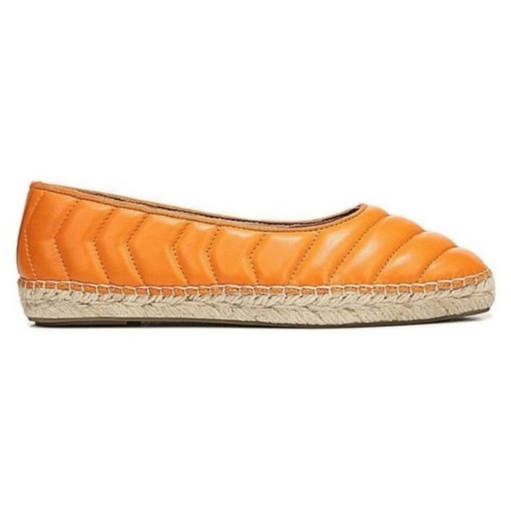 FRANCO SARTO KIYA ESPADRILLE LOAFER SZ 6.5M IN ORANGE LEATHER - Picture 9 of 9